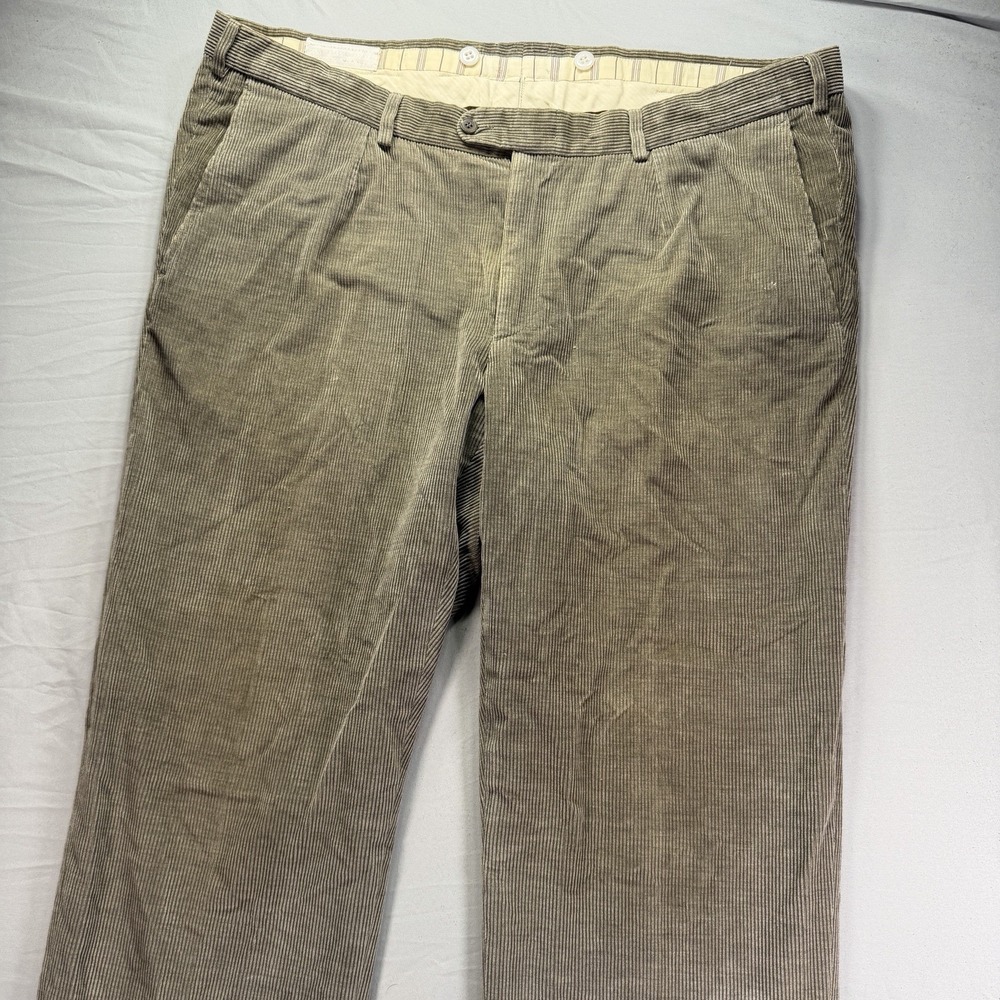 Ermenegildo Zegna Pants Mens 40x30 Brown Corduroy Chino Trouser Italy
